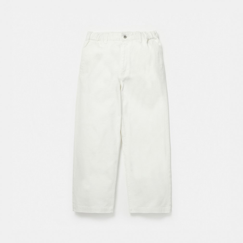 ヘビーオンスコットン ワイドパンツ(ホワイト-S)