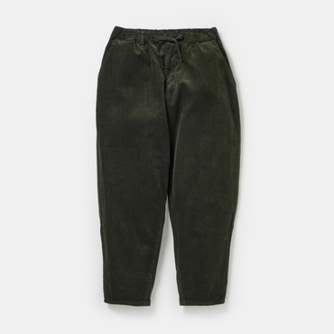 14コーデュロイ ワイドテーパードパンツ(カーキ-M)