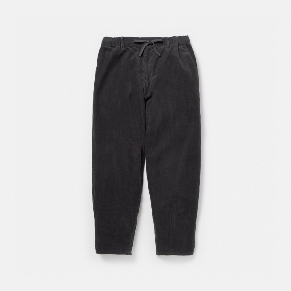 14コーデュロイ ワイドテーパードパンツ(ダークグレー-S)