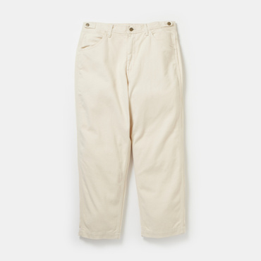 コットン タブドワークパンツ(オフホワイト-M)