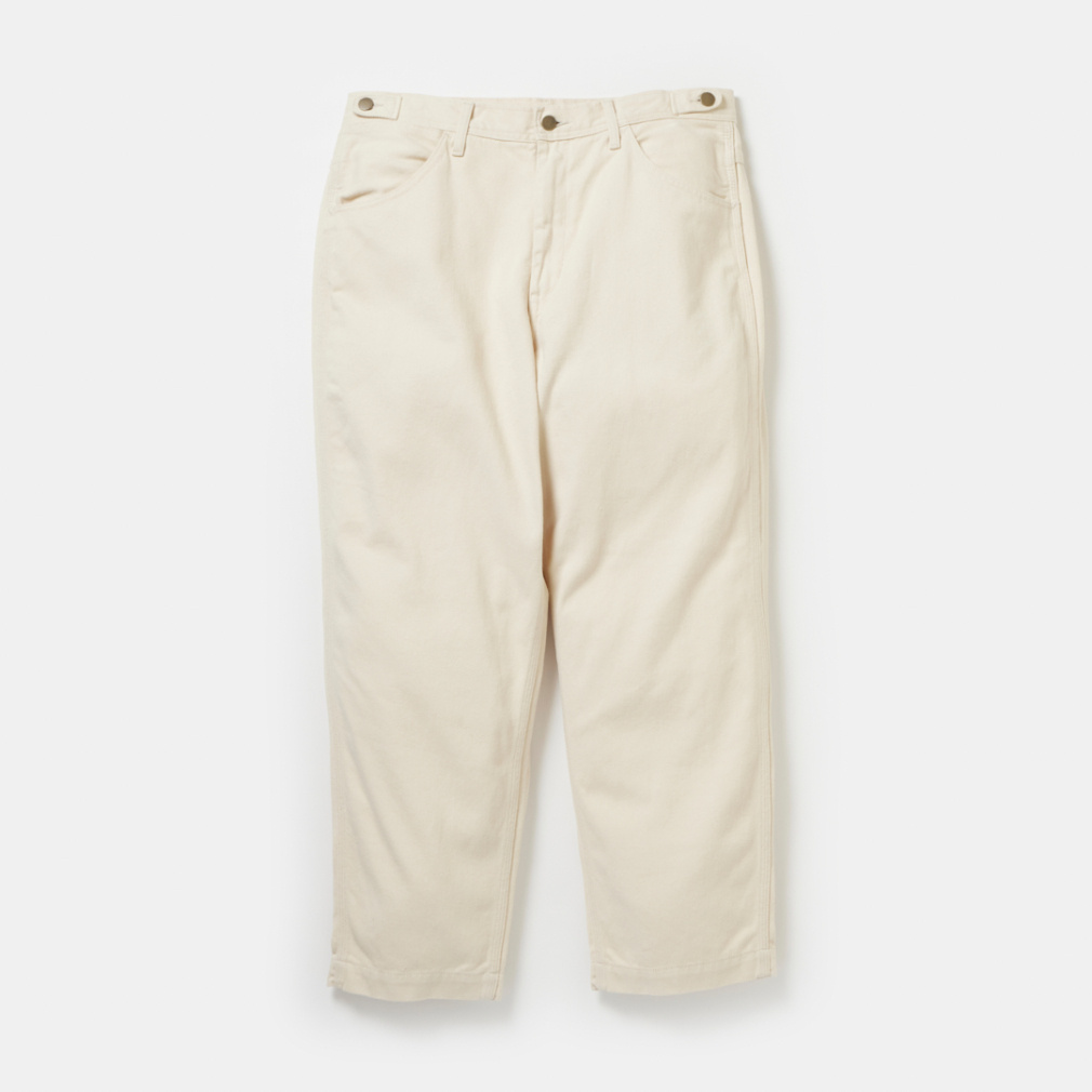 コットン タブドワークパンツ(オフホワイト-S)