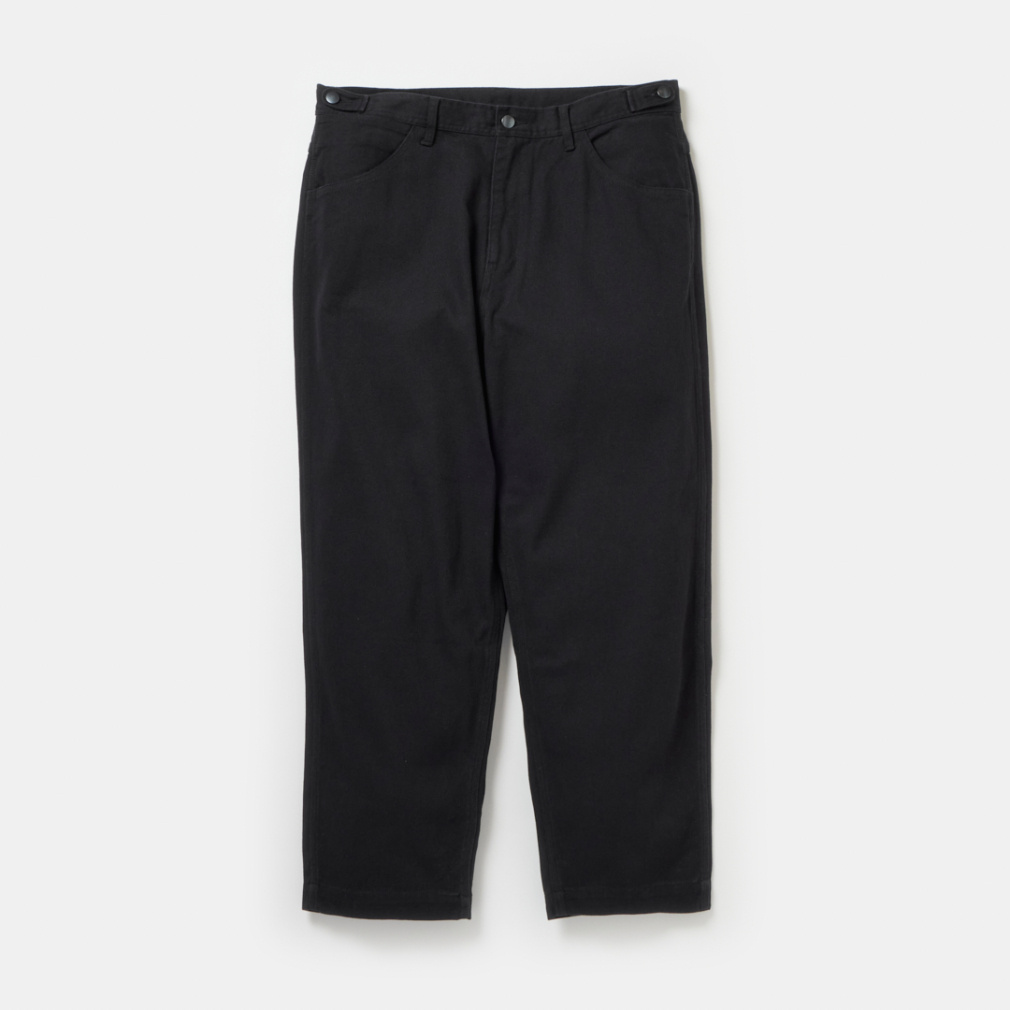コットン タブドワークパンツ(ブラック-S)