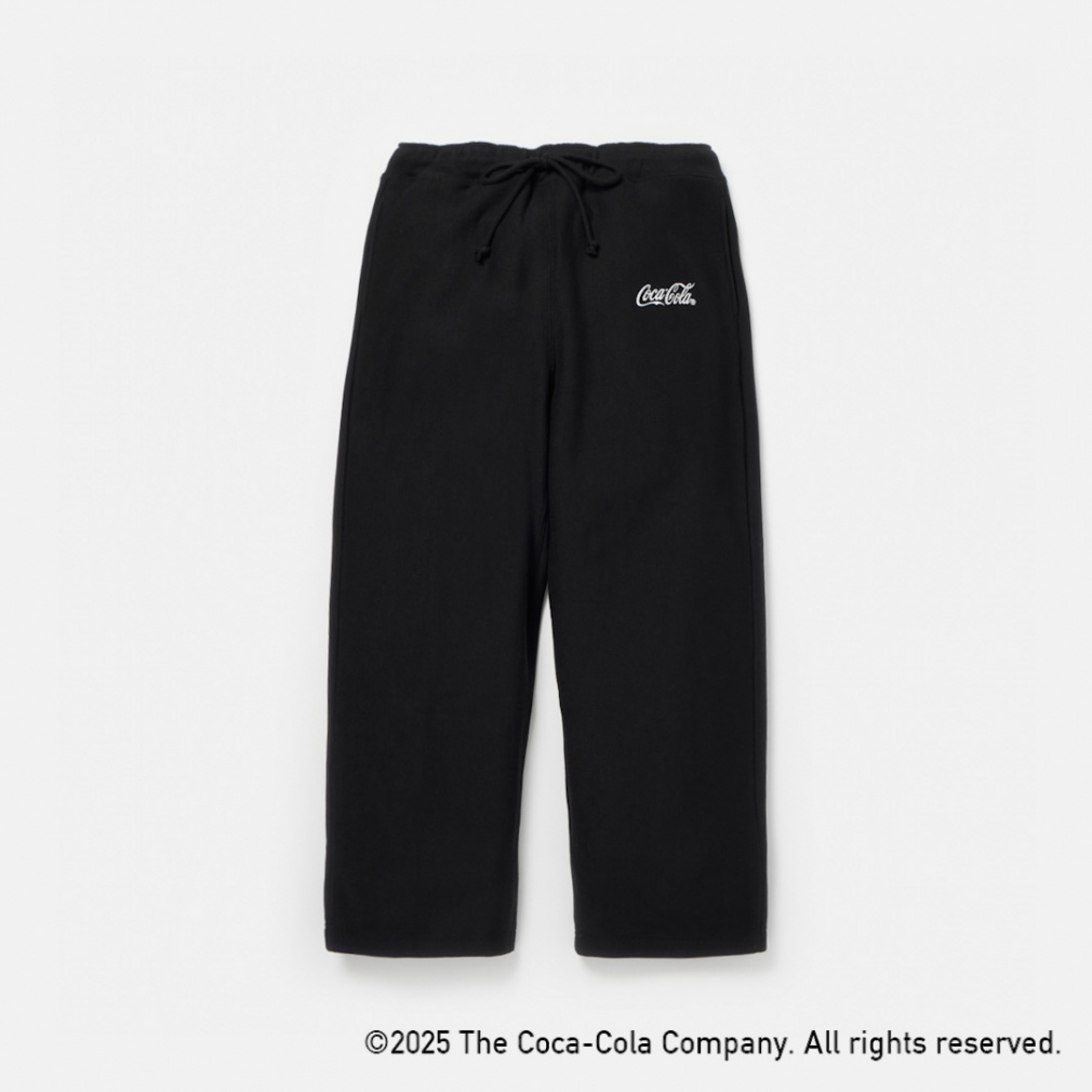 コカ･コーラ ワイドスウェットパンツ(ブラック-S)