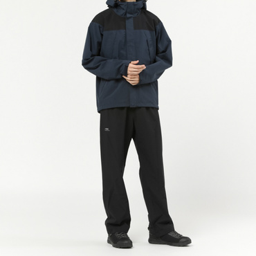 レインウェア上下セット 防水透湿素材(ネイビー×ブラック-S)