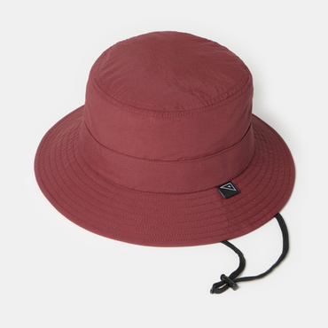 シールドナイロン バケットハット(ボルドー-FREE)