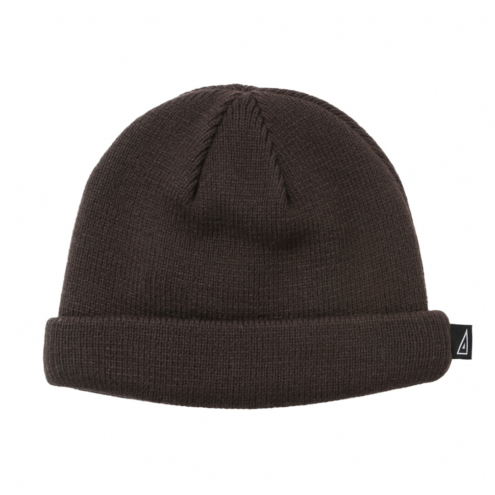 アクリル ショートニットキャップ(ブラウン-FREE)