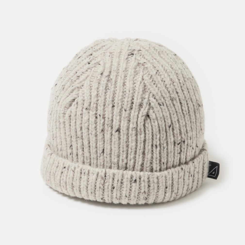カラーネップヤーン ニットキャップ(ライトベージュ-FREE)
