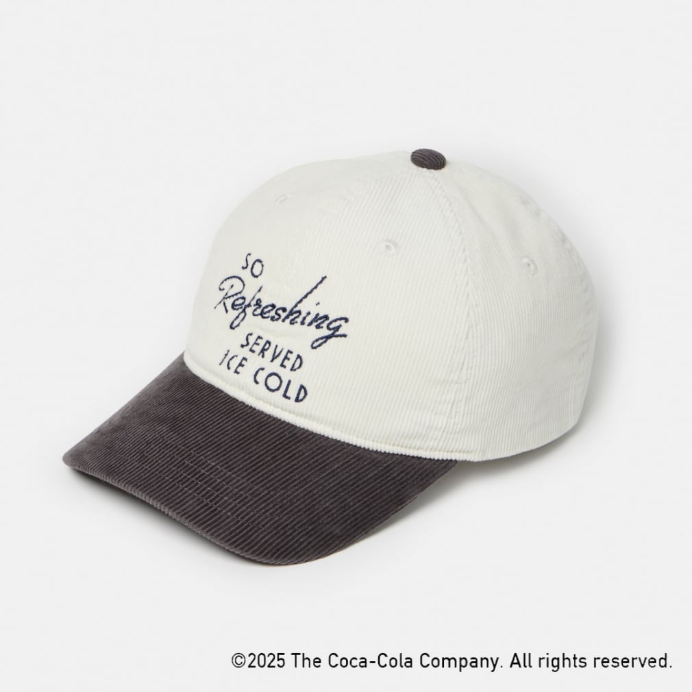 コカ･コーラ コーデュロイキャップ(ダークグレー-FREE)