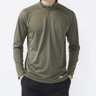 ティゴラ メンズ アウトドア 秒乾 R ハーフZIP長袖Tシャツ TR-9D1434TL TIGORA