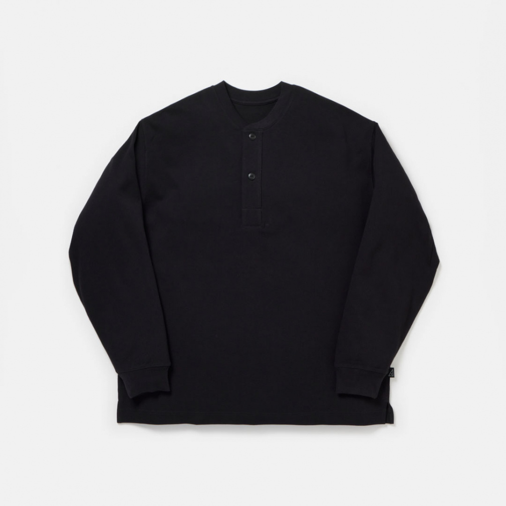 AURALEE 鹿の子ヘンリーネックTシャツ トライアンタン アウトドア 長袖Tシャツ ヘビー鹿の子 ヘンリーネック