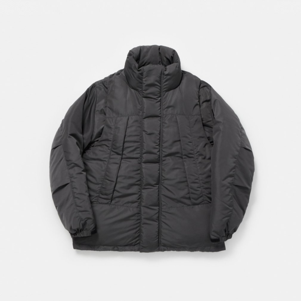 ディタッチャブル ナイロンパデッドジャケット(ダークグレー-S)