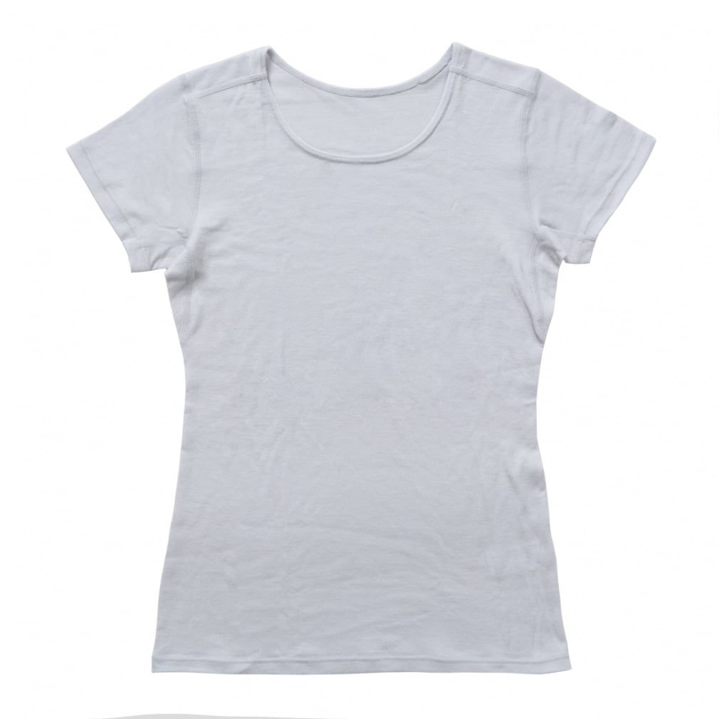 メリノウールインナーUネック半袖(ライトグレー-S)