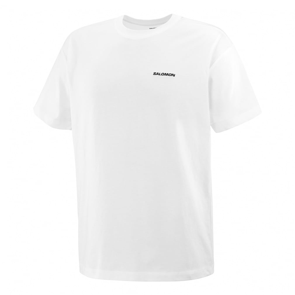 サロモン メンズ アウトドア 半袖Tシャツ サロモン ロゴ リラックス