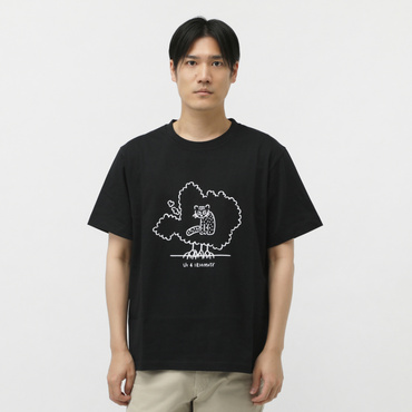 US4 OCRP IRIOMOTE CAT TEE(ブラック-S　ユニセックス)