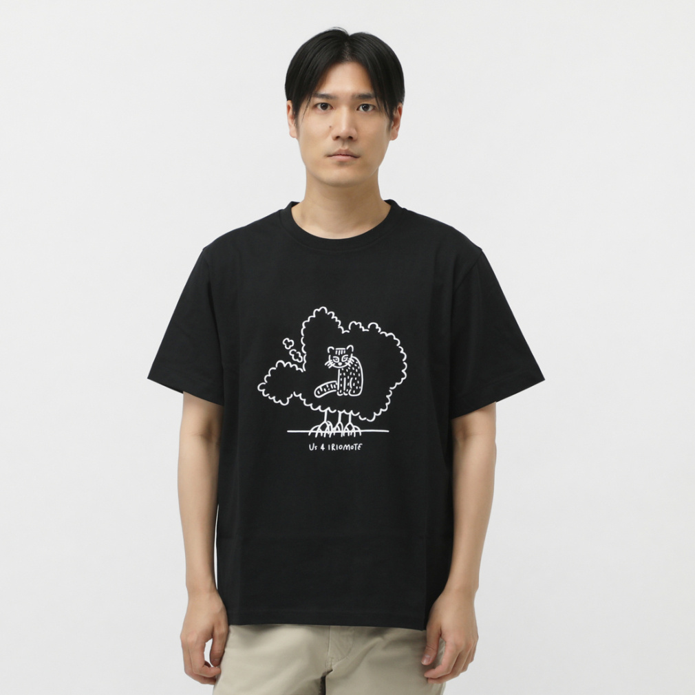 US4 OCRP IRIOMOTE CAT TEE(ブラック-S　ユニセックス)