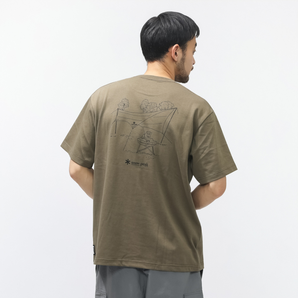 【アルペン限定】 Dog Printed S/S Tshirt(ブラウン-M)
