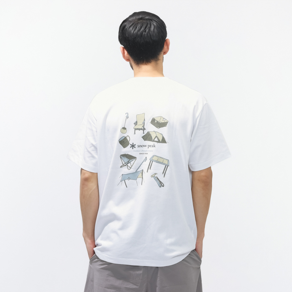 【アルペン限定】 GearPrinted S/S Tshirt(ホワイト-M)