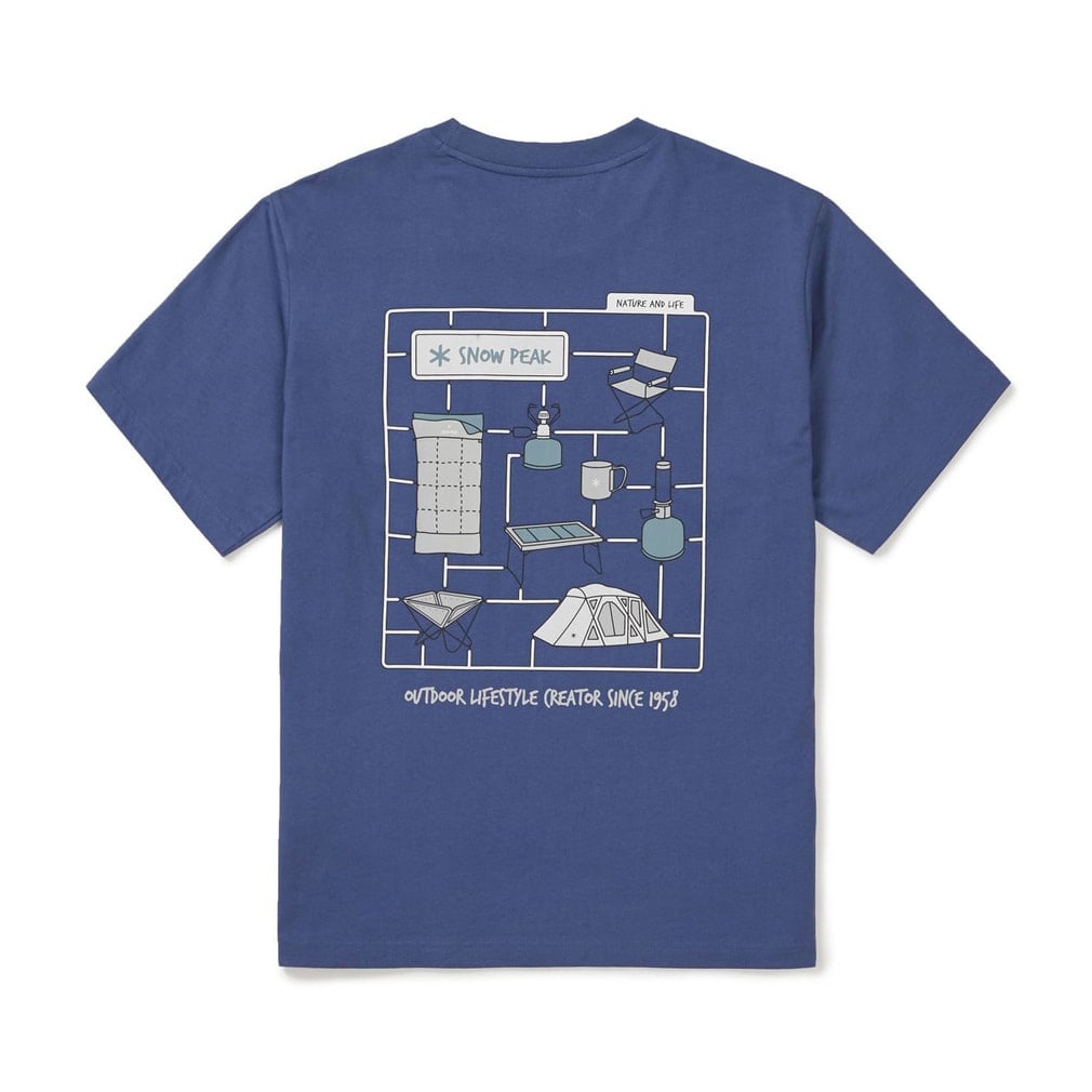 Cotton Camping Gear S/S T-Shirt(ブルー-L)
