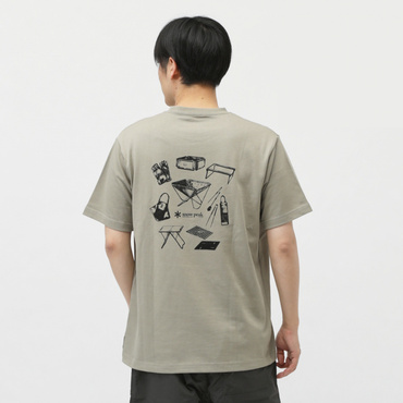 Gear Printed S/S Tshirt(ベージュ-M　ユニセックス)