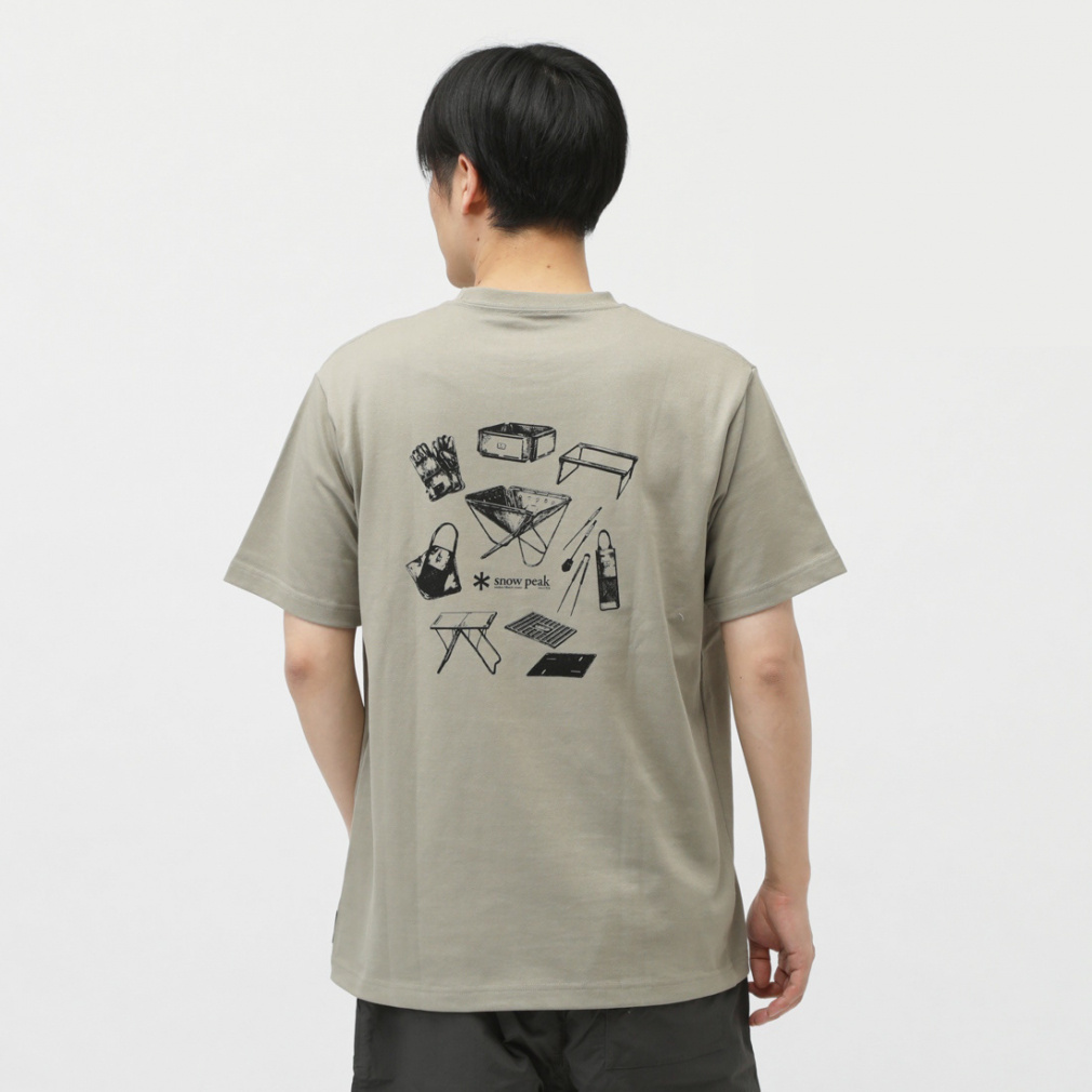 Gear Printed S/S Tshirt(ベージュ-M　ユニセックス)