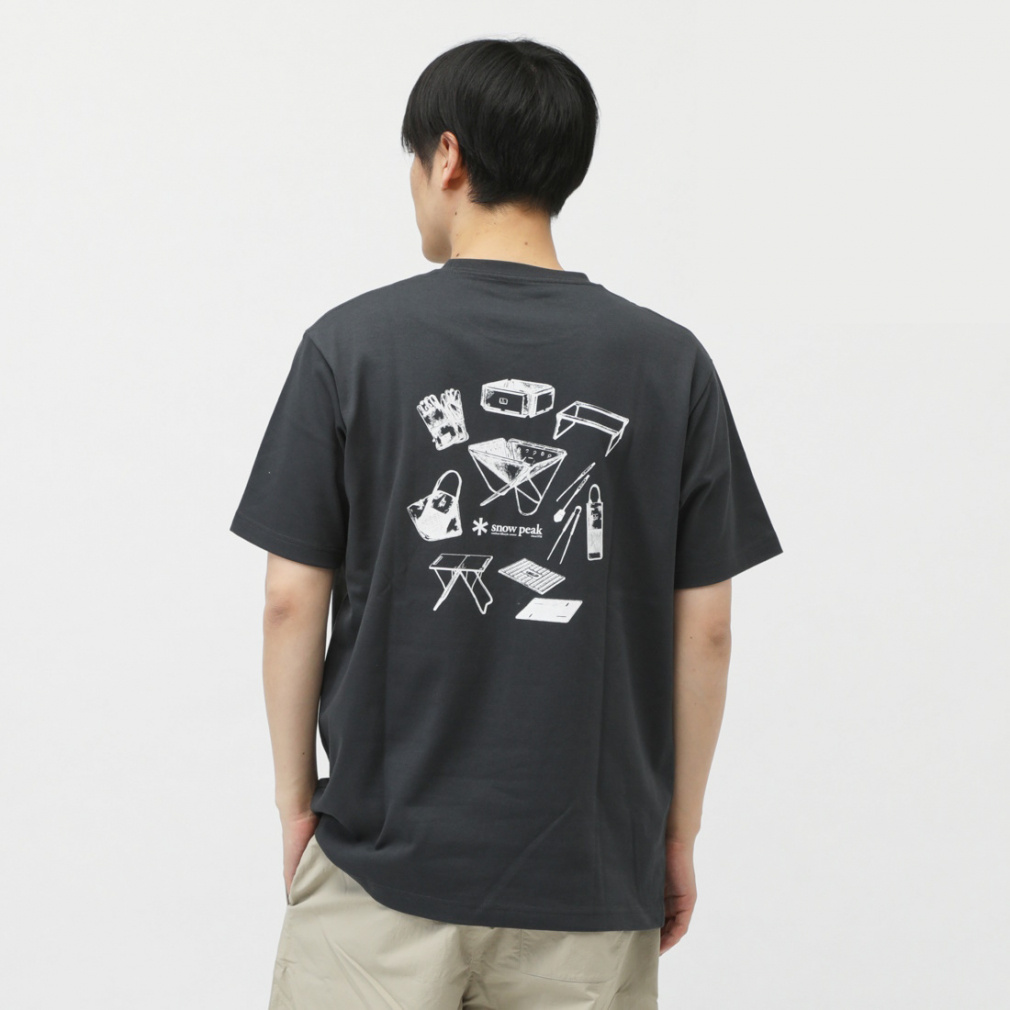 Gear Printed S/S Tshirt(チャコールグレー-M　ユニセックス)