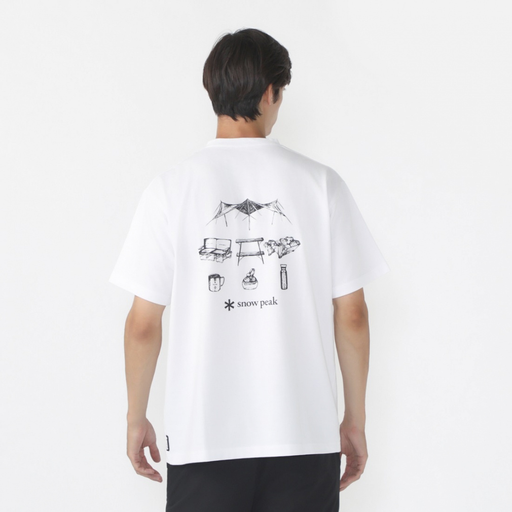 �X�m�[�s�[�N �A�E�g�h�A ����T�V���c Gear Printed S/S Tshirt ATS24AU702 snow peak