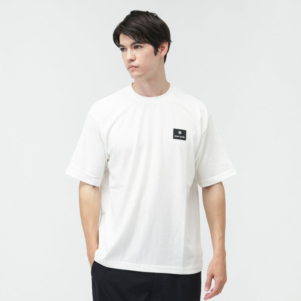 2025�H�~ �X�m�[�s�[�N �A�E�g�h�A�J�W���A�� �����s�V���c New Standard Square Logo T-Shirt NSD-TS-25AU002 snow peak