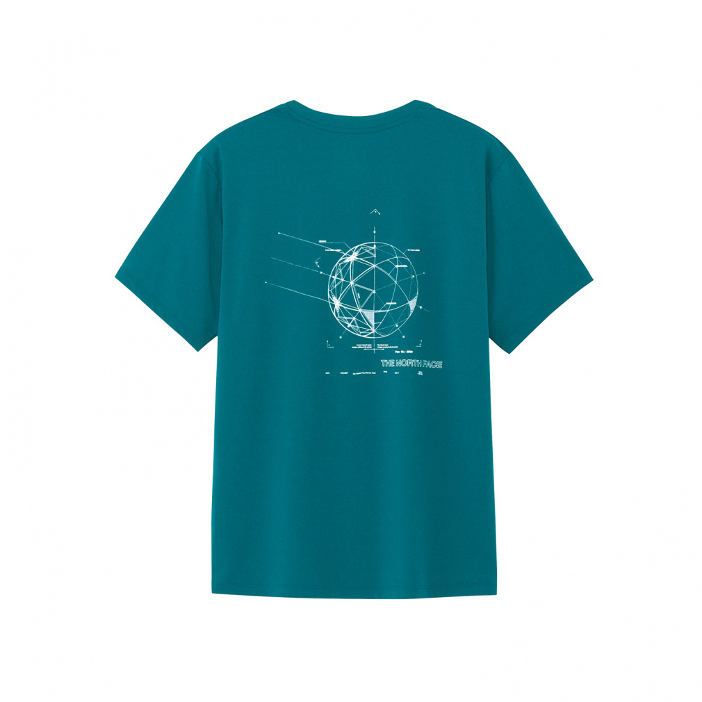 S/S Blueprint Graphic Tee S/Sブループリントグラフィックティー(ピーコックブルー-S)