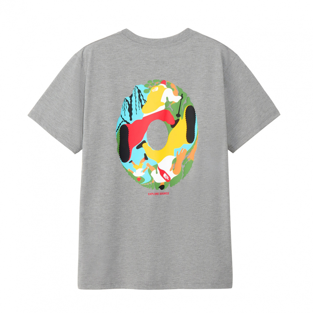 S/S ES Circulation Tee ショートスリーブイーエスサーキュレーションティー(グレー-S　メンズ)