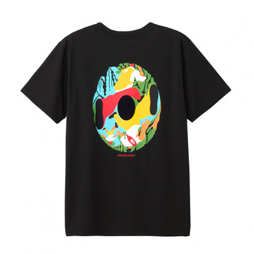 S/S ES Circulation Tee ショートスリーブイーエスサーキュレーションティー(ブラック-S　メンズ)