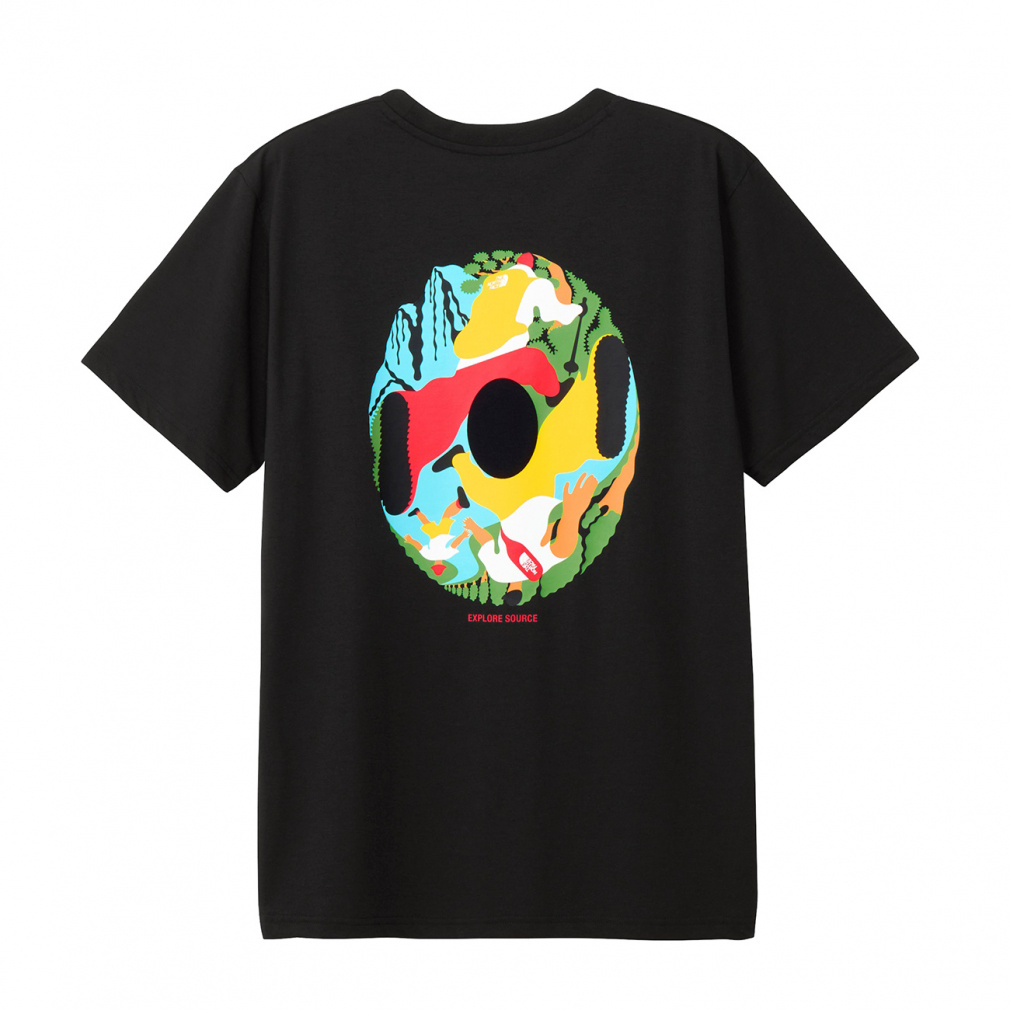 S/S ES Circulation Tee ショートスリーブイーエスサーキュレーションティー(ブラック-S　メンズ)