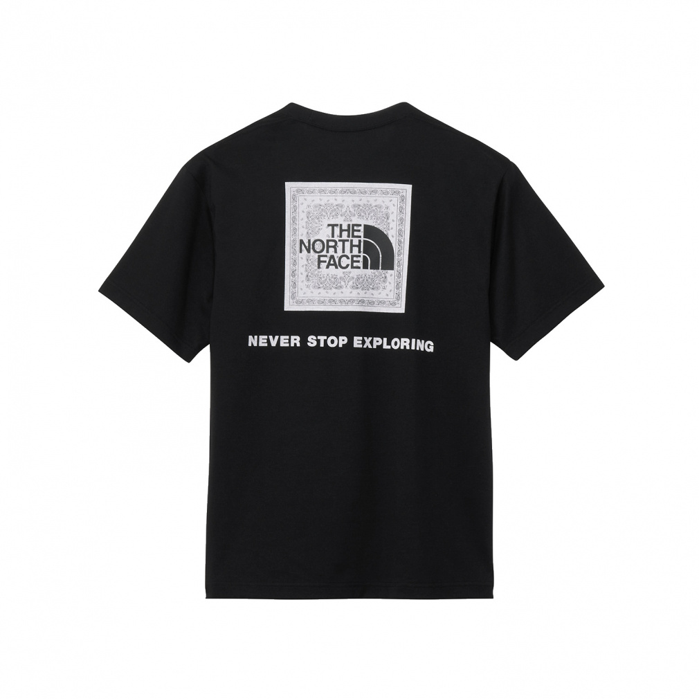 S/S Bandana Square Logo Tee ショートスリーブバンダナスクエアロゴティー(ブラック×グレー-S)