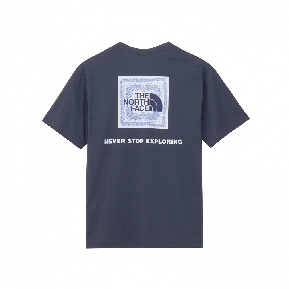 S/S Bandana Square Logo Tee ショートスリーブバンダナスクエアロゴティー(ネイビー-S)