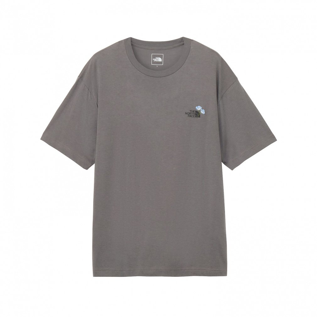S/S Flower Logo Tee ショートスリーブフラワーロゴティー(グレー-S　メンズ)