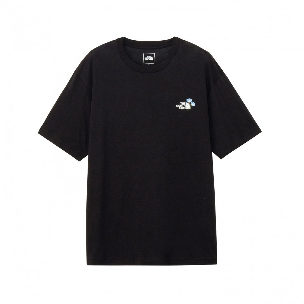 S/S Flower Logo Tee ショートスリーブフラワーロゴティー(ブラック-S　メンズ)