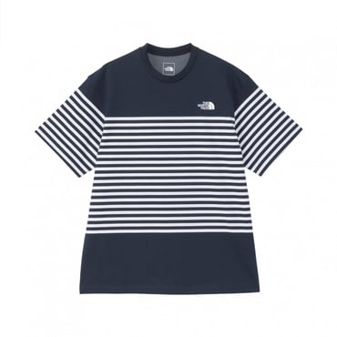 S/S Panel Border Tee ショートスリーブパネルボーダーティー(ネイビー-S)