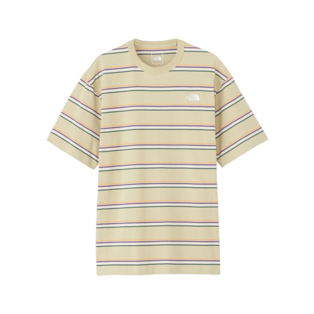 S/S Multi Border Tee ショートスリーブマルチボーダーティー(ペールクリーム-M)