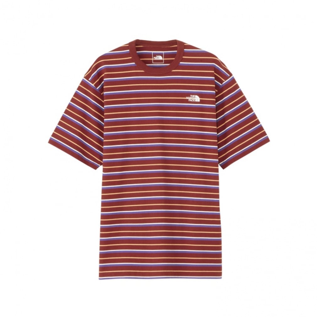 S/S Multi Border Tee ショートスリーブマルチボーダーティー(バーガンディ-M)