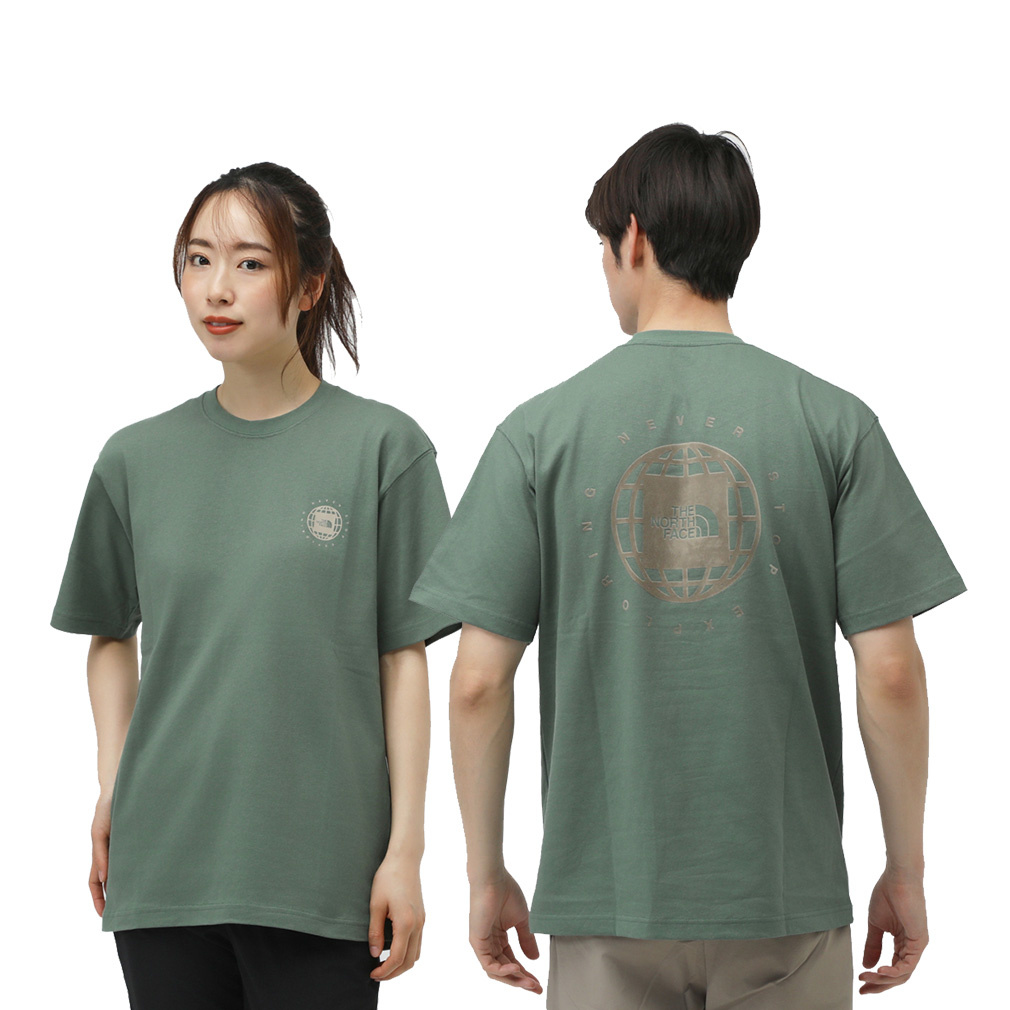 S/S GEO Square Logo Tee ショートスリーブジオスクエアロゴティー(スモークグリーン-XS　ユニセックス)