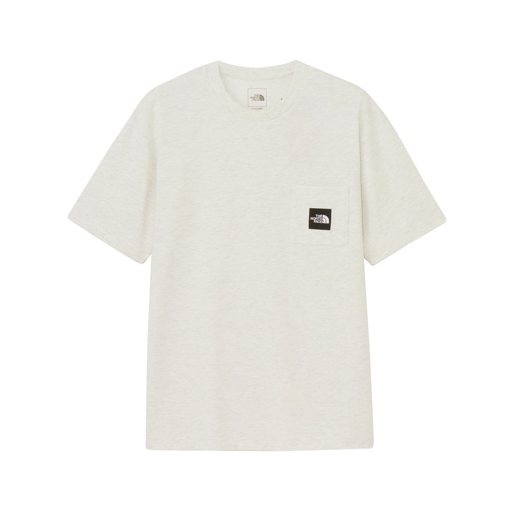 S/S Square Logo Pocket Tee ショートスリーブスクエアロゴポケットティー(ペールグレー-S)