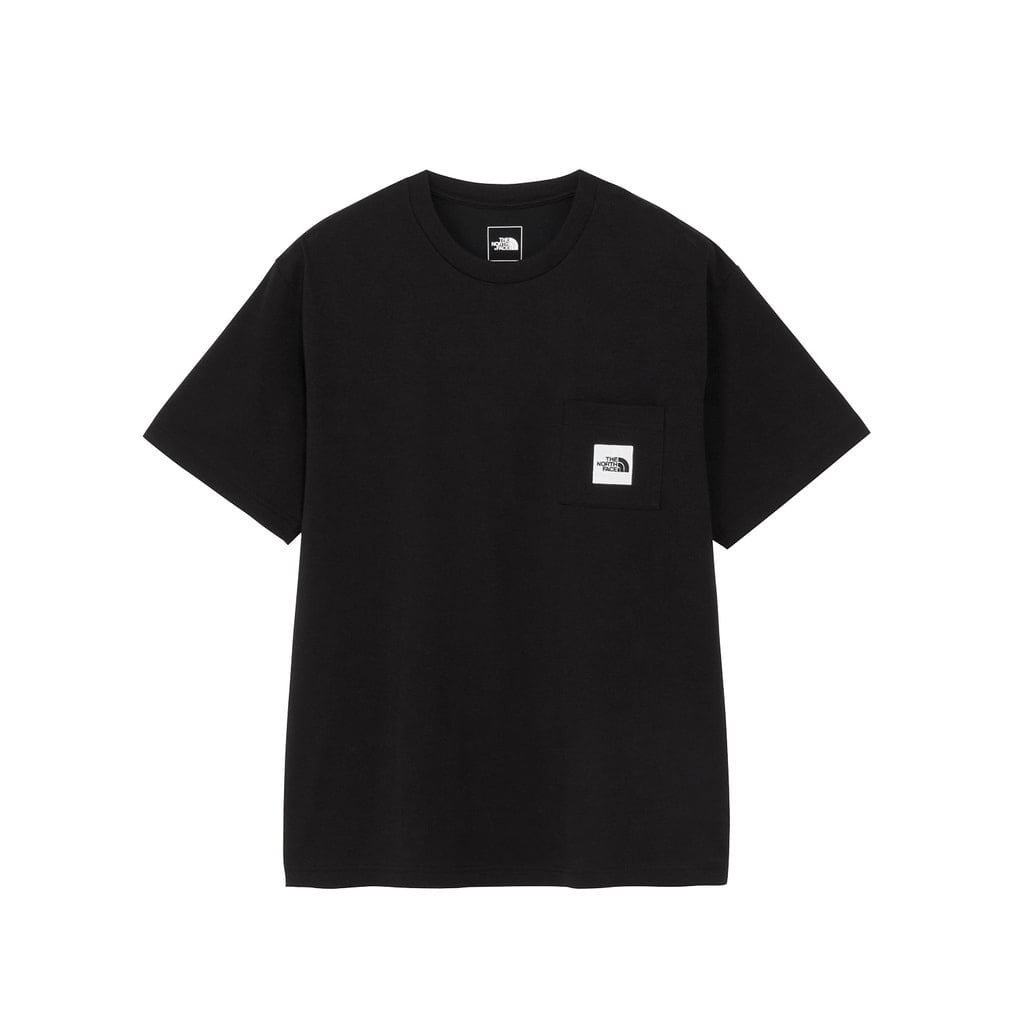 S/S Square Logo Pocket Tee ショートスリーブスクエアロゴポケットティー(ブラック-S)