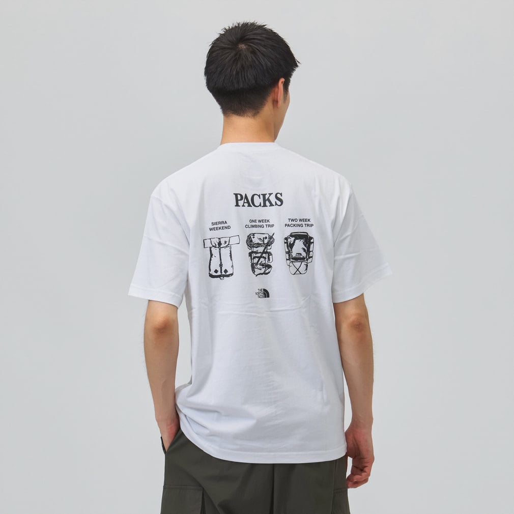 ショートスリーブ TNF パックス グラフィック ティー(ホワイト-S)