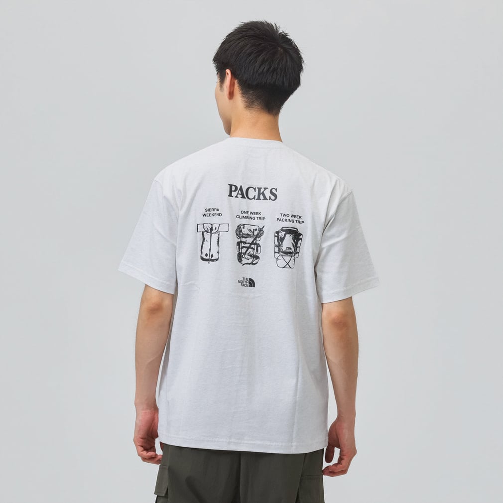 ショートスリーブ TNF パックス グラフィック ティー(ペールグレー-S)