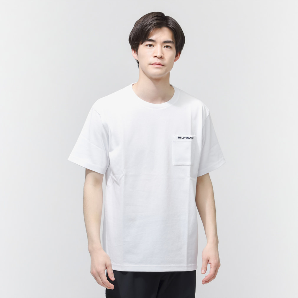 S/S Pocket Logo Tee ショートスリーブ ポケット ロゴ ティー(ホワイト-M)