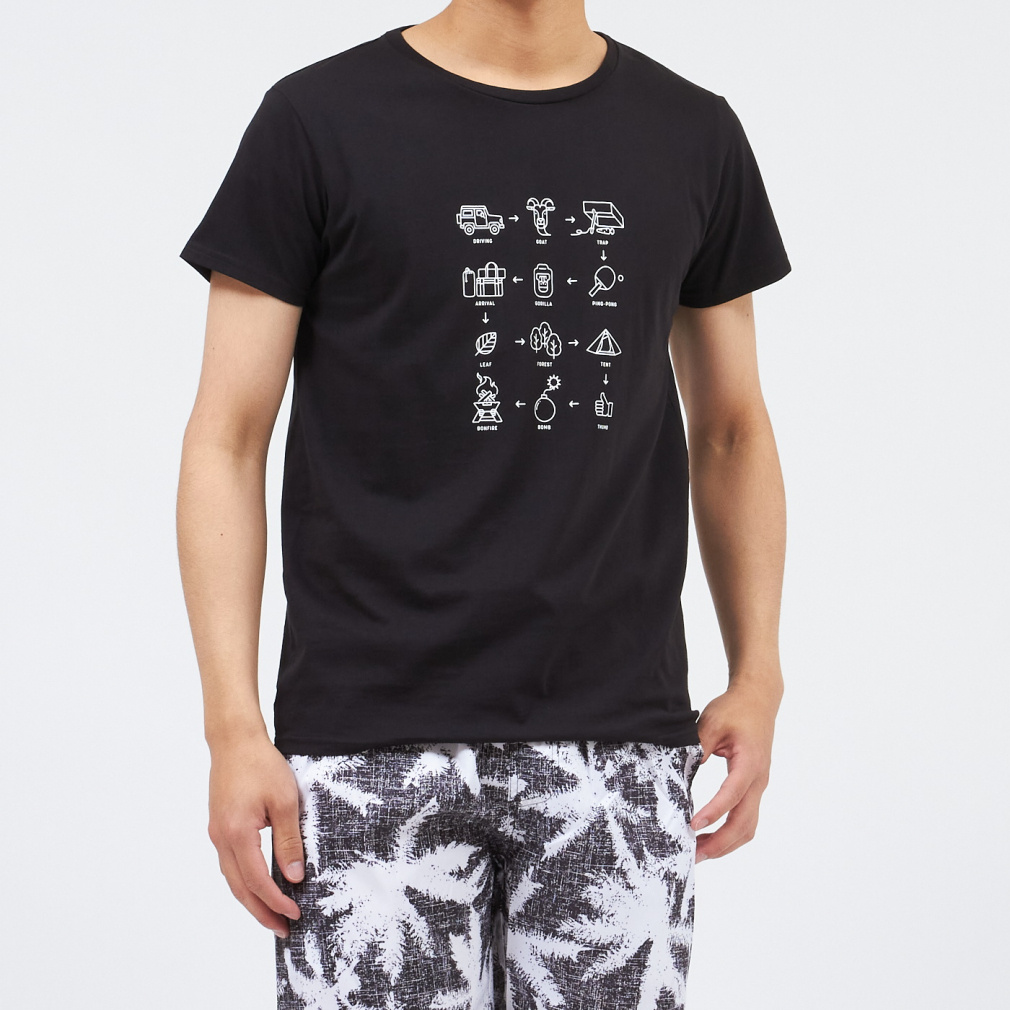 T-B SHIRITORI BA(ブラック-S)