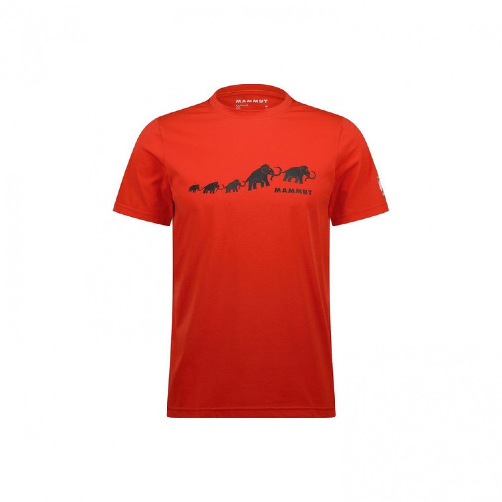 キューディーロゴ プリント ティーシャツ アジアンフィット メン(レッド-M)