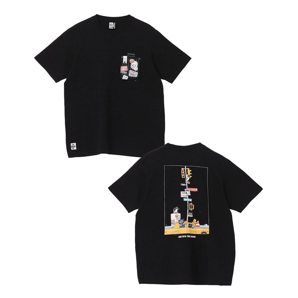 Booby Lost City Trip Pocket T-Shirt(ブラック-S)