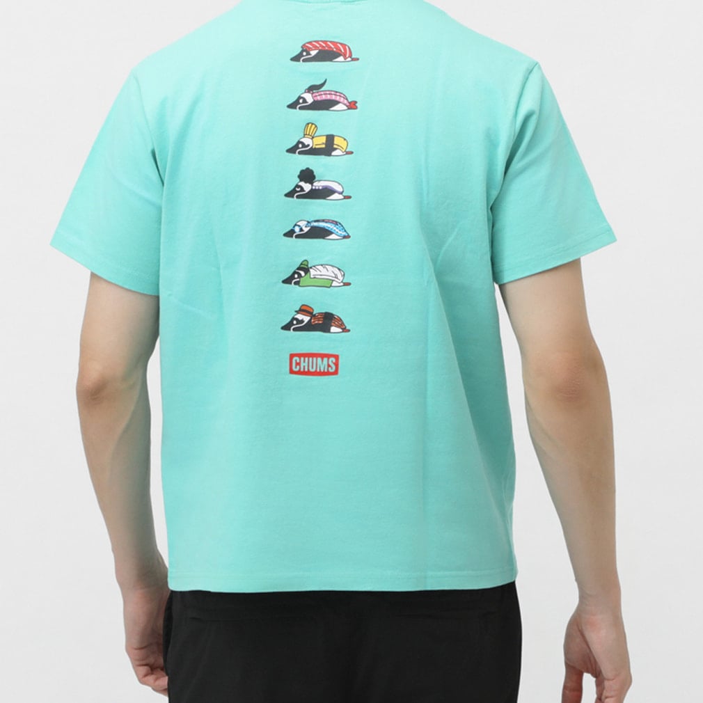 チャムス メンズ アウトドア 半袖Tシャツ Booby Sushi Friends T-Shirt