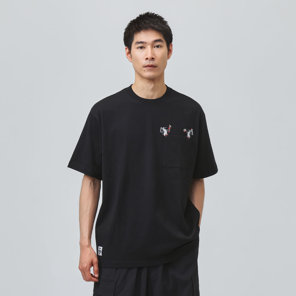 �y�A���y������z �`�����X �����Y �A�E�g�h�A�J�W���A�� �����s�V���c Boobys SOTOASOBI Camp Pocket T-Shirt CH01-2898 CHUMS