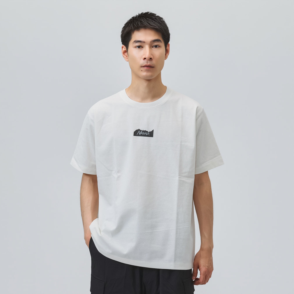 ナン ナンガ メンズ アウトドアカジュアル 半袖Tシャツ ECO HYBRID MT LOGO